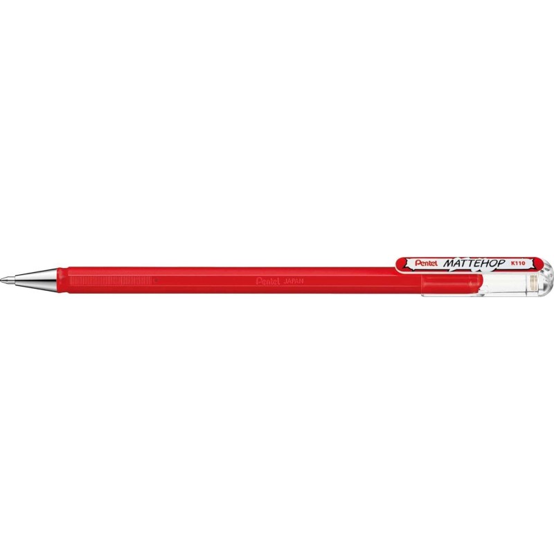 Penna a sfera Pentel Mattehop - Punta 1 mm - Linea 0.5 mm - Inchiostro gel opaco - Realizzata con il 55% di materiali ri