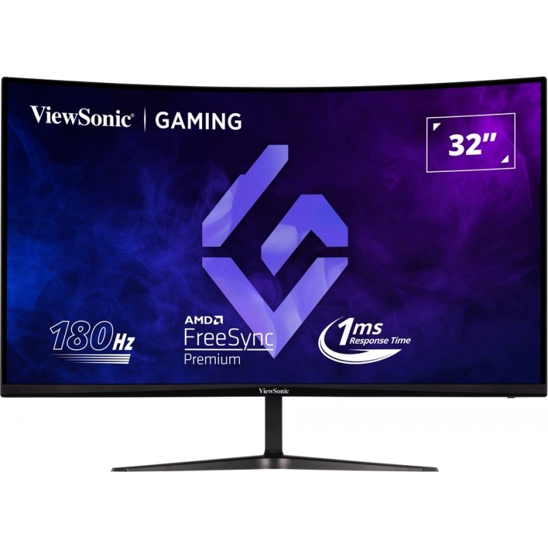 Monitor Viewsonic 32 VX3218C-2K QHD - 165hz - 1ms di risposta - Monitor con curva 1500R - 16:9 - 250 nits - 2 HDMI - Dis