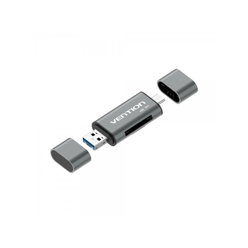 Lettore di schede esterno USB 3.0 di Vention - Grigio
