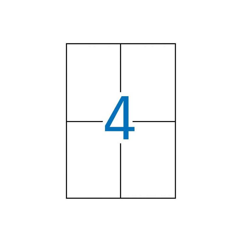Apli Confezione da 400 etichette rimovibili 105x148 mm - 100 fogli x 4 etichette - Bordi dritti - Possono essere rimosse