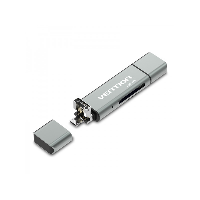 Lettore di schede esterno USB 2.0 di Vention - Grigio