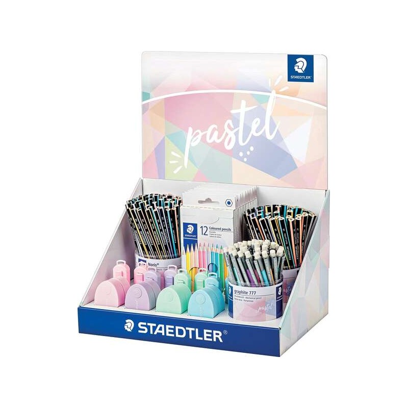 Espositore Staedtler con 182 pezzi assortiti - Modelli Noris 118 Matite. Noris 119 Matite. Grafite 777 Matite meccaniche