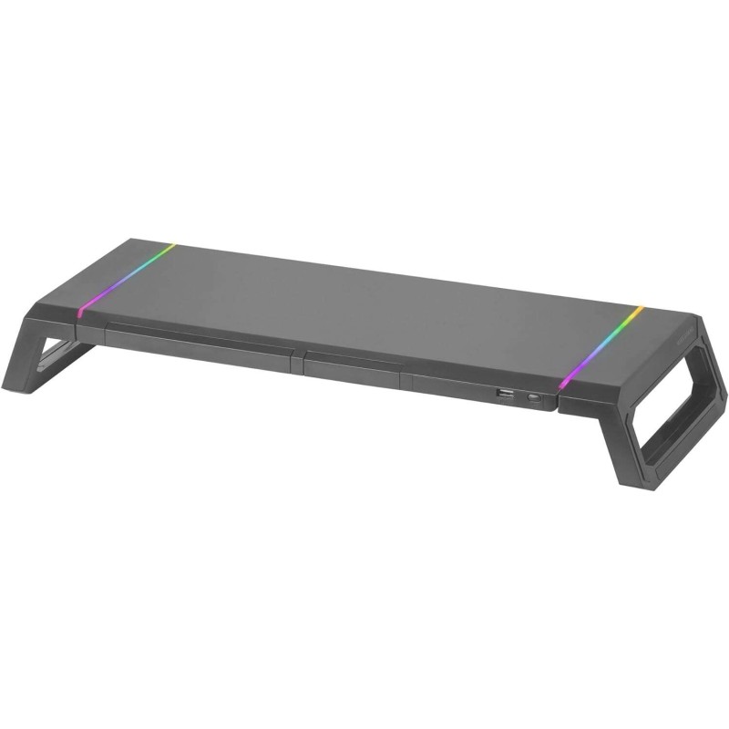 Mars Gaming Premium Monitor Stand MGS-ONE - Regolabile in 3 dimensioni - Illuminazione Chroma RGB - USB 2.0 - Cassetto p