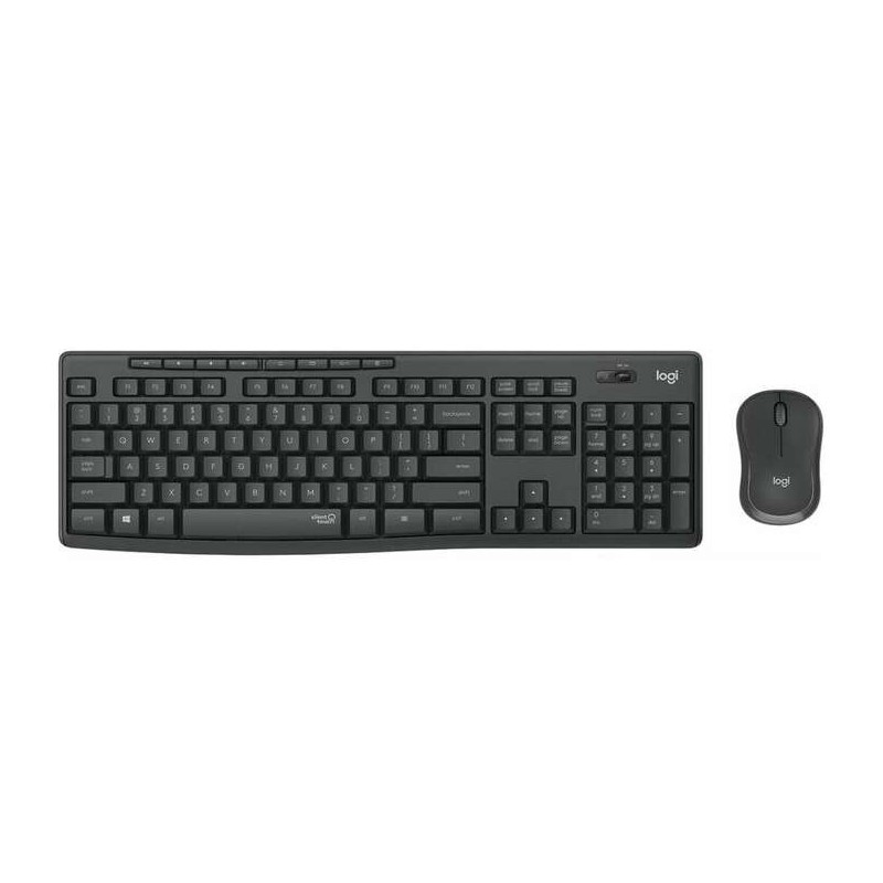 Logitech MK295 Pack Tastiera wireless (portoghese) + mouse 1000dpi a 3 pulsanti - Tasti e pulsanti silenziosi - Uso ambi