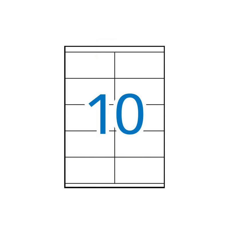 Apli Confezione da 100 etichette bianche 105 x 57 mm - Bordi diritti - Adesivo permanente