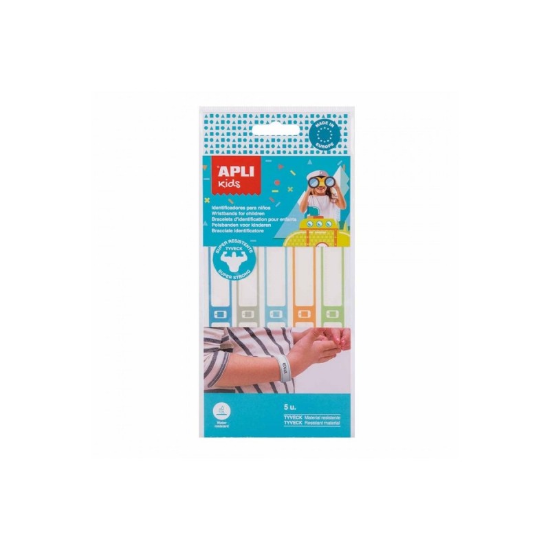 Braccialetti identificativi per bambini Apli - morbidi e resistenti - impermeabili - facili da indossare - ideali per gi