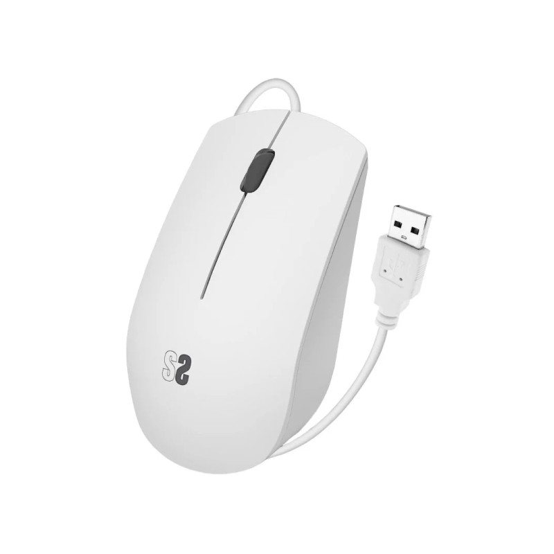 Mouse ottico Subblim Business - Tuttofare - Clic silenzioso - Ergonomico - Libertà di movimento con cavo - Semplicità 