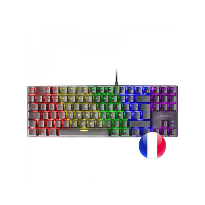 Tastiera meccanica da gioco Mars Gaming MK80 - TKL compatta - Illuminazione RGB - Tasti indelebili - Interruttori antipo