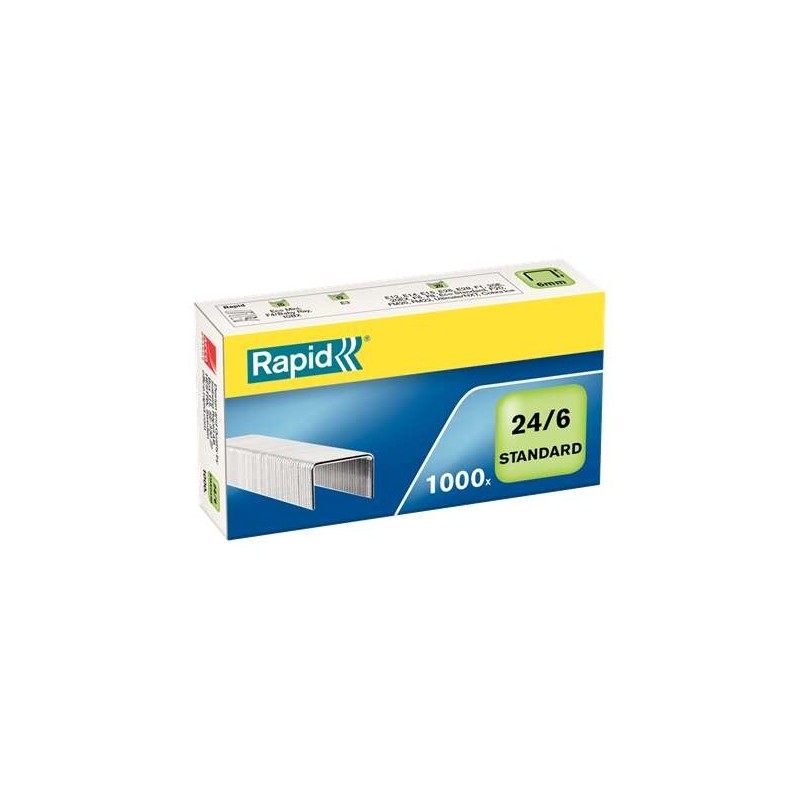 Scatola Rapid da 1000 punti metallici 24/6 Comfort - Pinza fino a 20 fogli - Filo flessibile