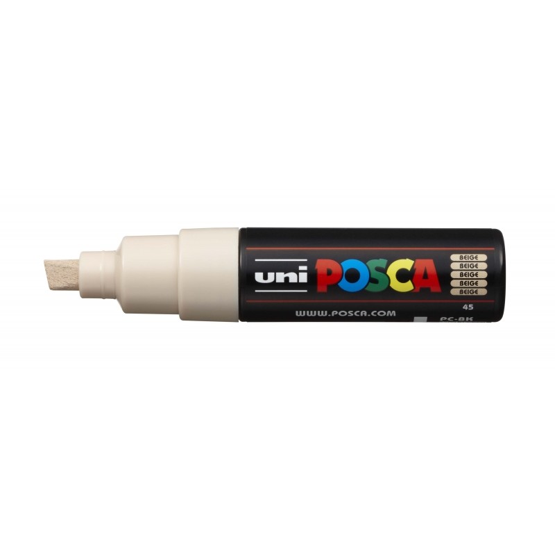 Posca PC-8K Pennarello - Punta smussata acrilica 8 mm - Inchiostro a base d'acqua - Non permanente - Resistente alla luc