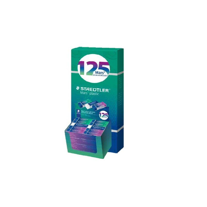 Gomme di plastica Staedtler Mars 125th Anniversary - Gomme di alta qualità - Minimo spreco - Colore bianco