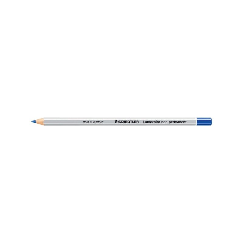 Matita colorata esagonale Staedtler Lumocolor 108 - Speciale per superfici lisce - Marcatura opaca - Colore blu