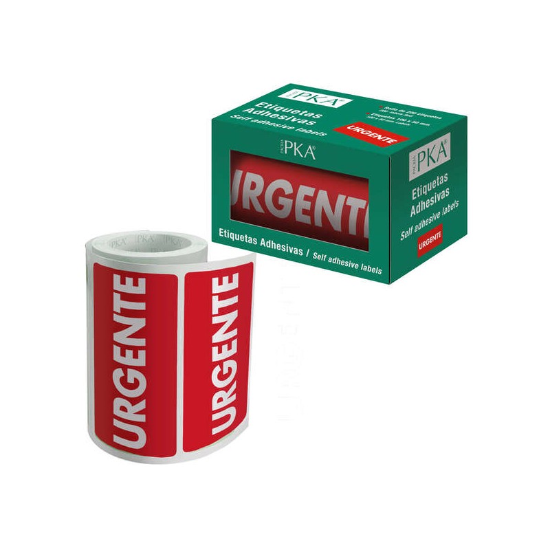 Rotolo di 200 etichette adesive urgenti Dohe - 100x50 mm - Ideale per la spedizione di pacchi