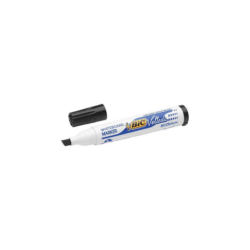 Bic Velleda 1751 ECOlutions Pennarelli per lavagne bianche - Punta smussata - Linea tra 3 mm e 5.5 mm - Inchiostro a bas