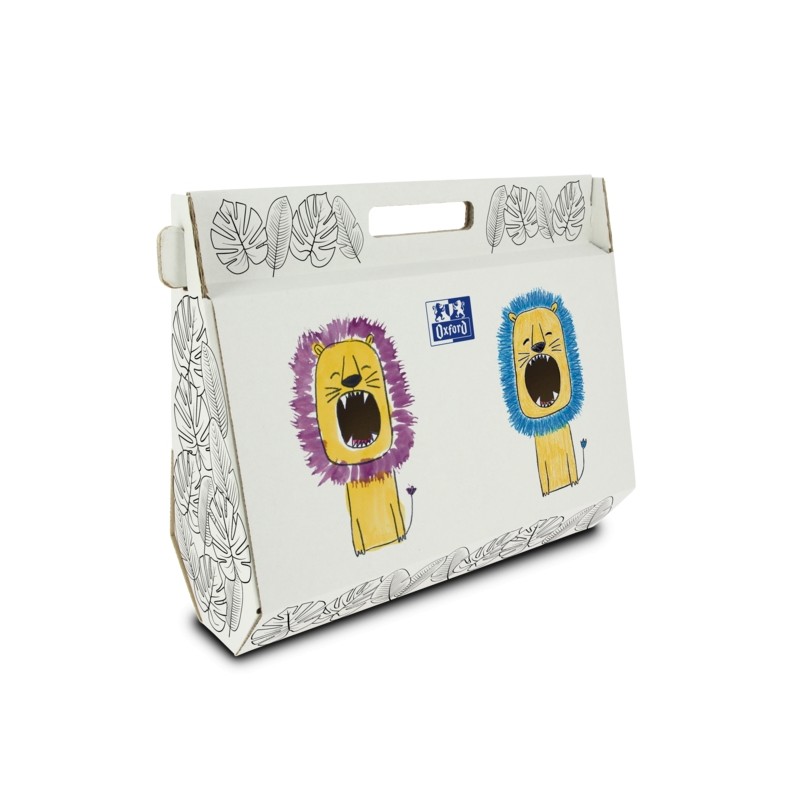 Oxford Kids Paint Set Paint Box - Include i tamponi per disegnare e dipingere - Valigetta Kangoo - Colori misti Tempera