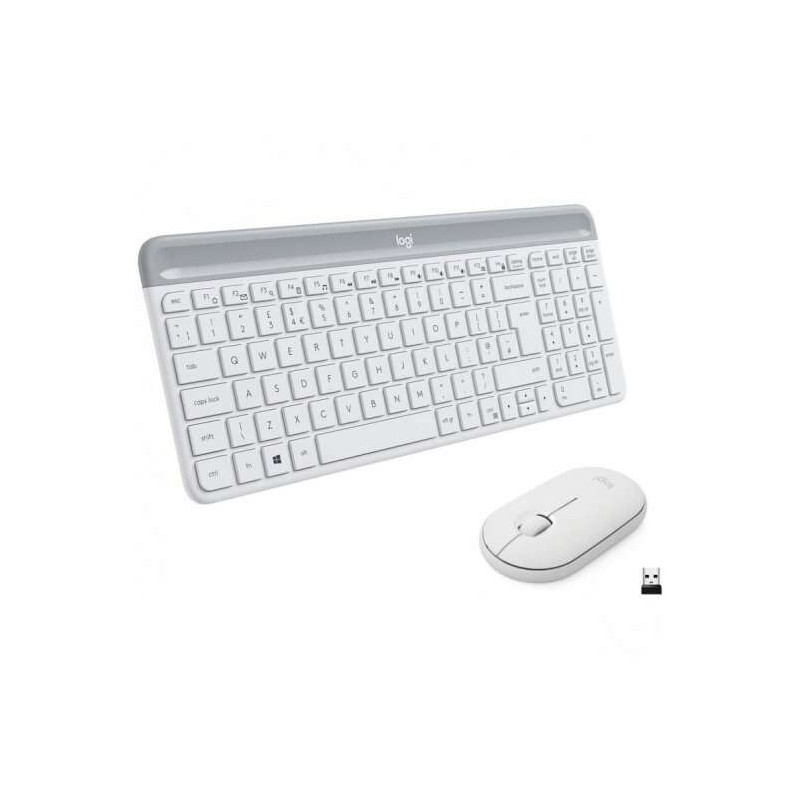 Logitech MK470 Slim Pack Tastiera USB senza fili 12 tasti FN + Mouse 1000dpi 3 pulsanti - Ultra sottile - Silenziosa - U