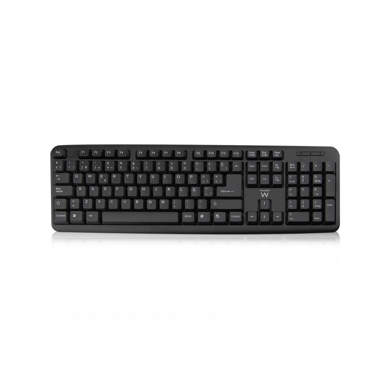 Tastiera cablata Ewent - Design sottile - Cavo USB-A da 1.35 m - Nero
