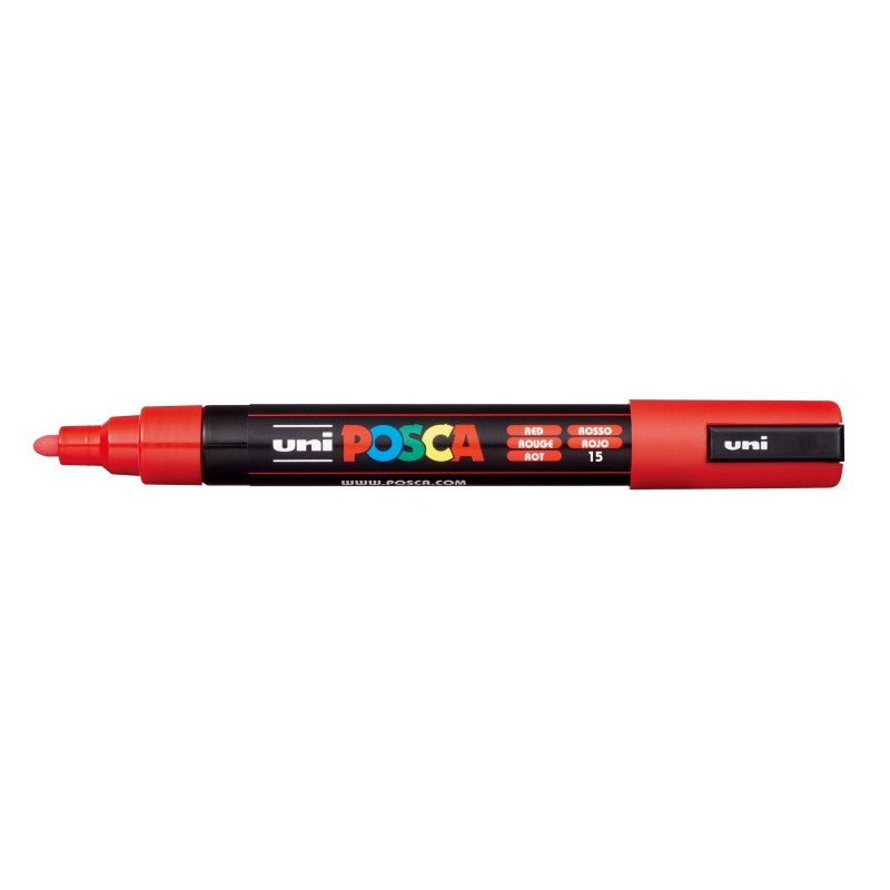 Posca PC-5M Marcatore a vernice - Punta in poliestere 1.8-2.5 mm - Inchiostro a base d'acqua - Resistente alla luce - No