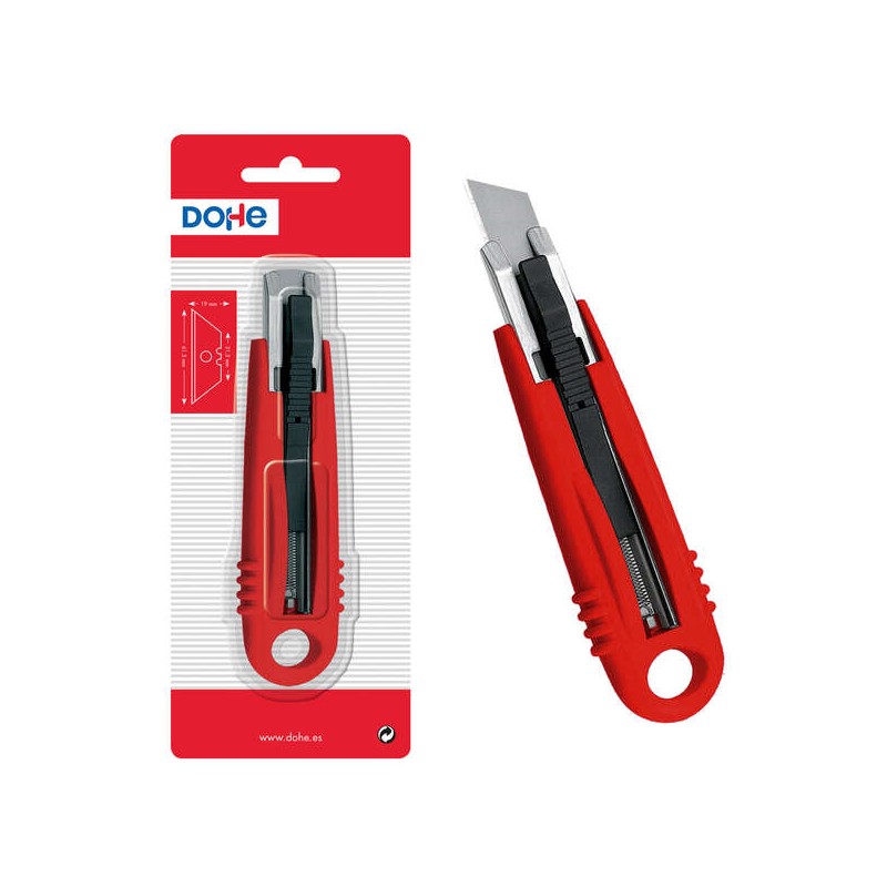 Taglierina retrattile per plastica Dohe - Guida in metallo - Sistema di sicurezza - Lunghezza 150 mm