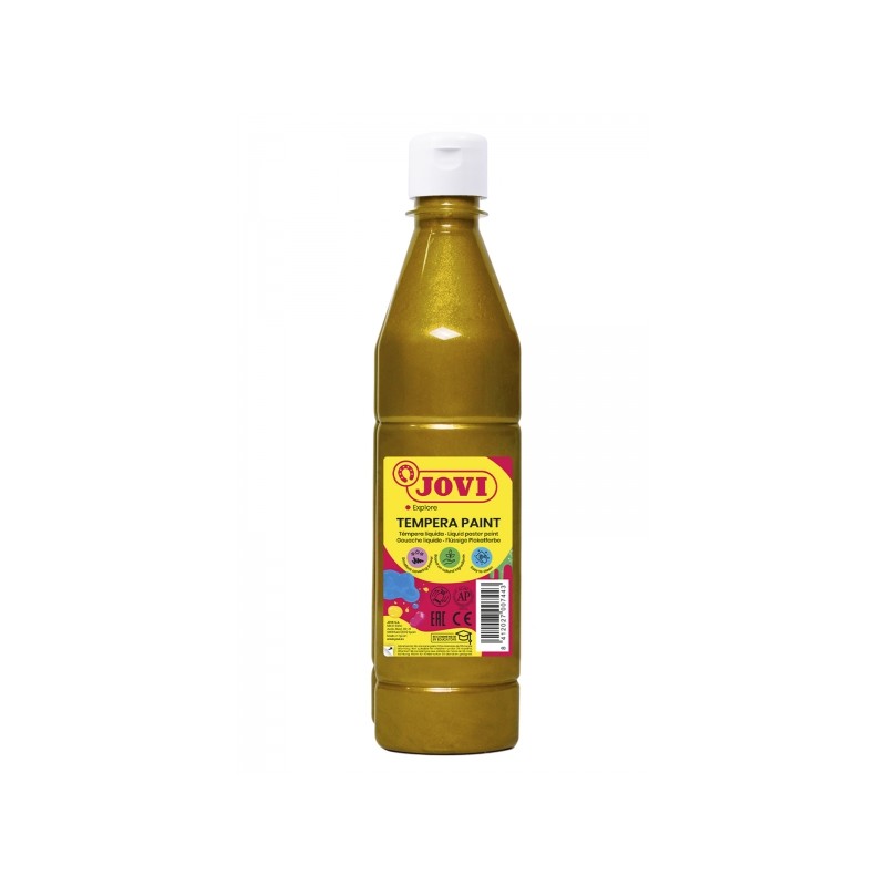 Jovi Tempera Paint Tempera liquida 500ml - A base d'acqua - Pronta all'uso - Alto potere coprente - Rapida asciugatura -