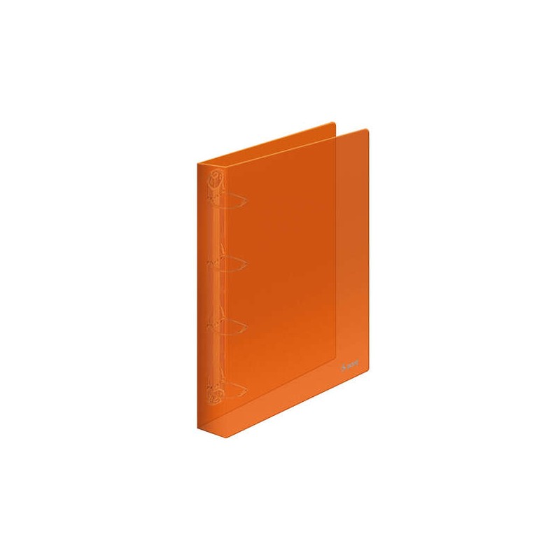 Dohe Raccoglitore misto ad anelli 4 anelli 25mm A4 - Polipropilene traslucido - Colore arancione