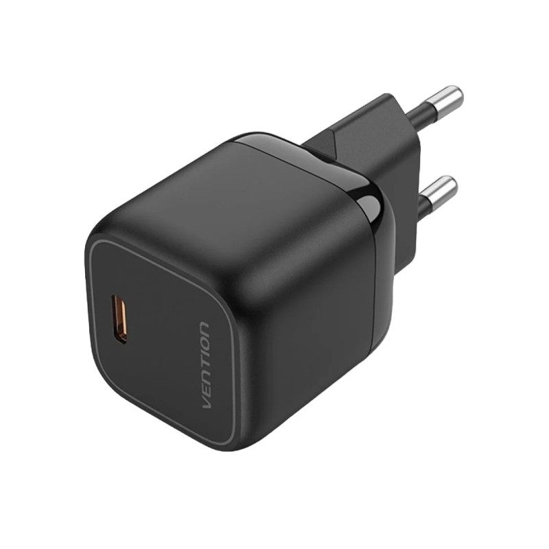 Caricatore da parete Vention GaN USB-C USB-C 30W 3A - Ricarica rapida - Nero