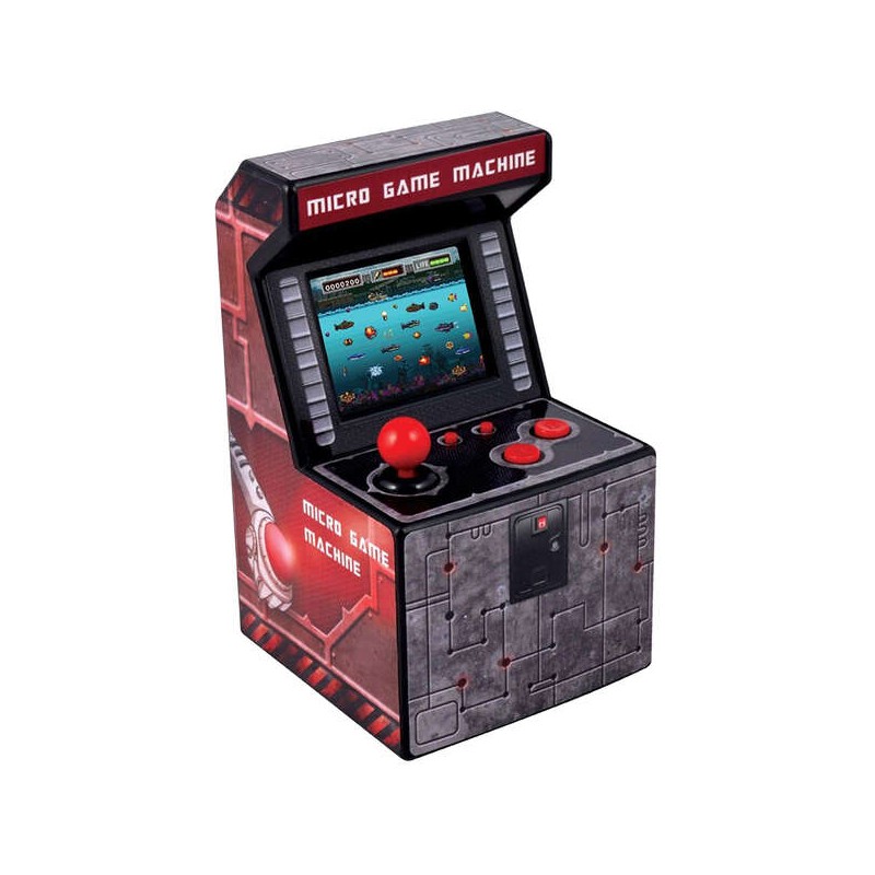 FR-TEC Mini Arcade Ital Machine - Schermo TFT da 2.5 - 240 giochi retro - Alimentato da 3 batterie AA - Volume regolabil