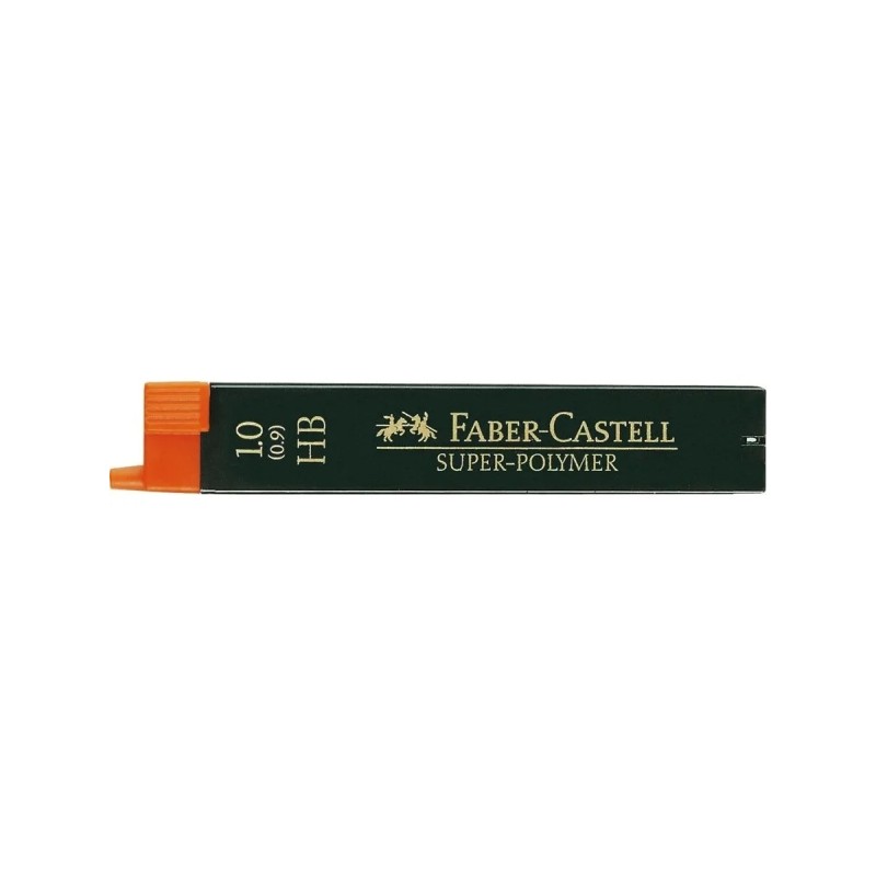 Faber-Castell 9069 Confezione da 12 mina in superpolimero per matite meccaniche 1.0 HB - Forte e scorrevole