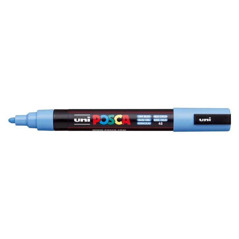 Posca PC-5M Marcatore a vernice - Punta in poliestere 1.8-2.5 mm - Inchiostro a base d'acqua - Resistente alla luce - No