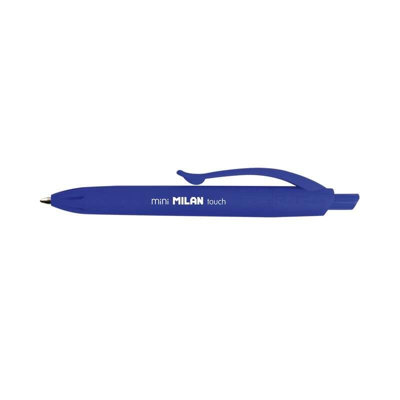 Penna a sfera retraibile Milan P1 Touch Mini - Tonda 1 mm - Inchiostro a base d'olio - Scrittura morbida - Colore blu