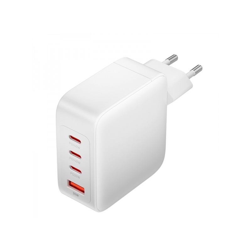 Vention Caricatore da parete GaN a 4 porte PD 140W (140W/140W/30W/30W) con kit di cavi bianchi UE - - Vention
