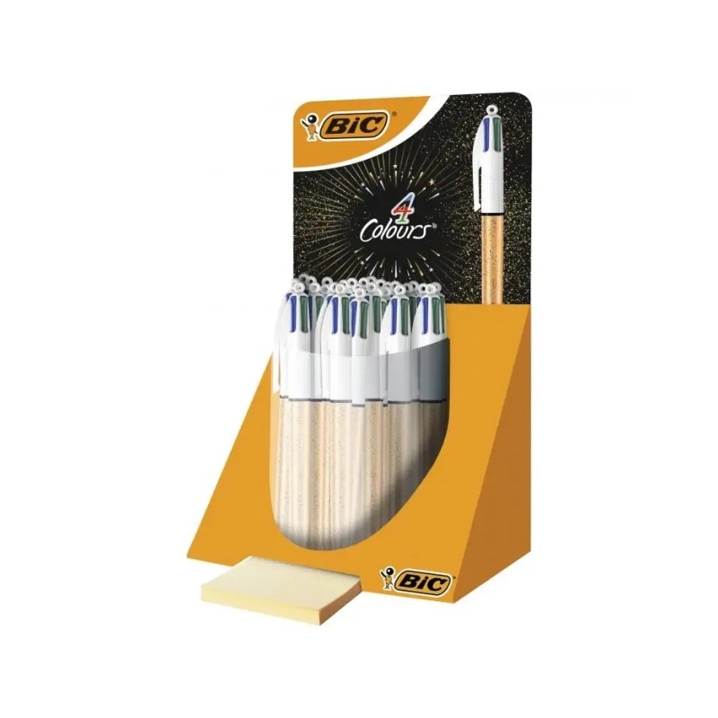 Bic 4 Colori Frozen Display di 30 penne a sfera retraibili - Punta media 1.0 mm - Inchiostro a base d'olio - Design effe