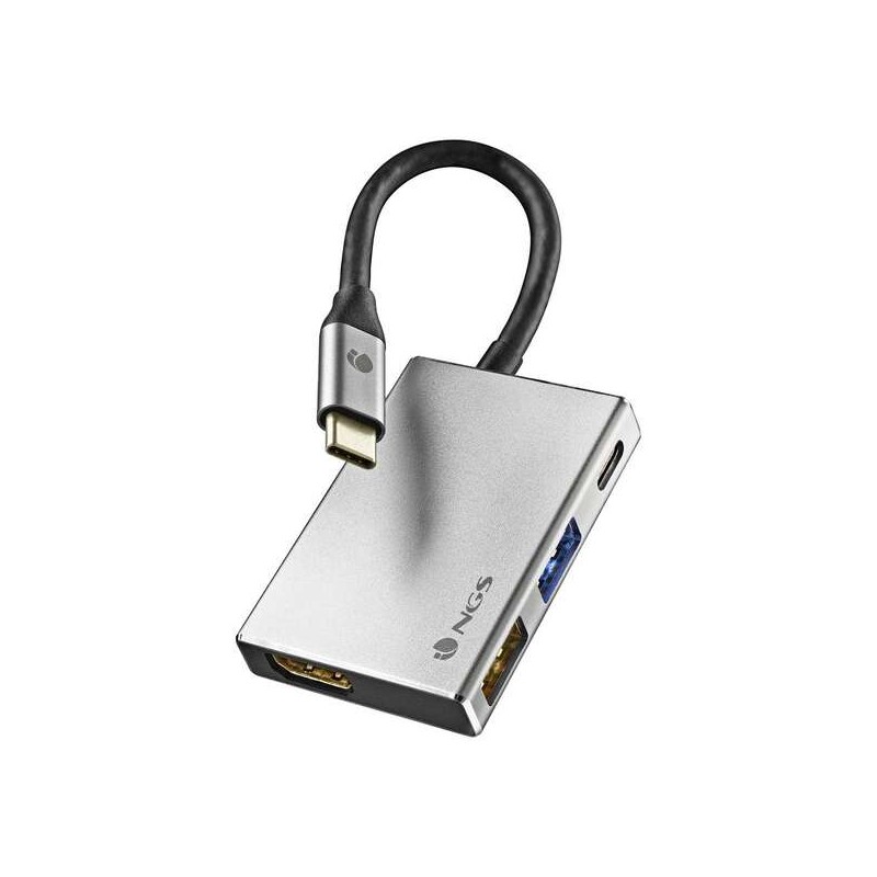 NGS Wonder Dock Hub USB-C 4 in 1 - 1x USB 3.0. 1x USB-C PD 60W. 1x USB-A. 1x HDMI - Supporta risoluzioni massime 4K a 30