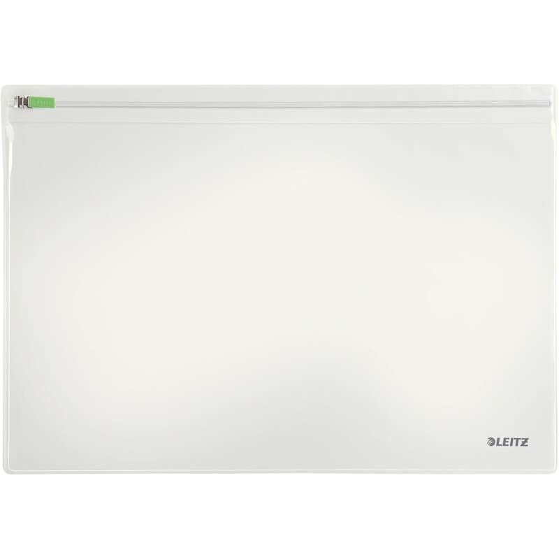 Leitz Traveller Confezione da 2 buste trasparenti multiuso - Dimensioni 230x1x330 mm - Chiusura a cerniera