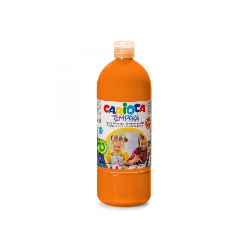 Bottiglia di tempera Carioca 1000ml - Colori super lavabili - Facile da miscelare - Applicabile su materiali porosi - Al