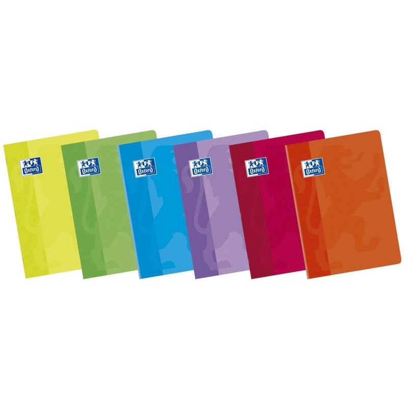 Quaderno Oxford Classic con punti metallici A5+ 48 fogli con margine Quaderno Montessori - Copertina morbida - Colori as