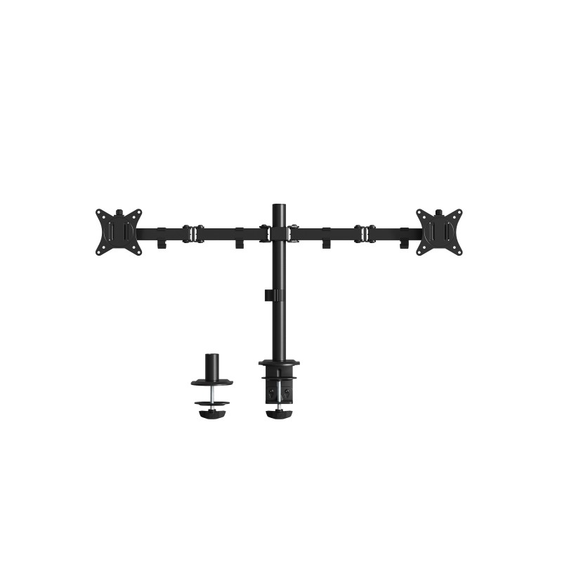 Supporto da tavolo per monitor Ewent - 2 monitor 13-32 - VESA Max 100x100 - Schermo piatto fino a 9 kg - Schermo curvo f