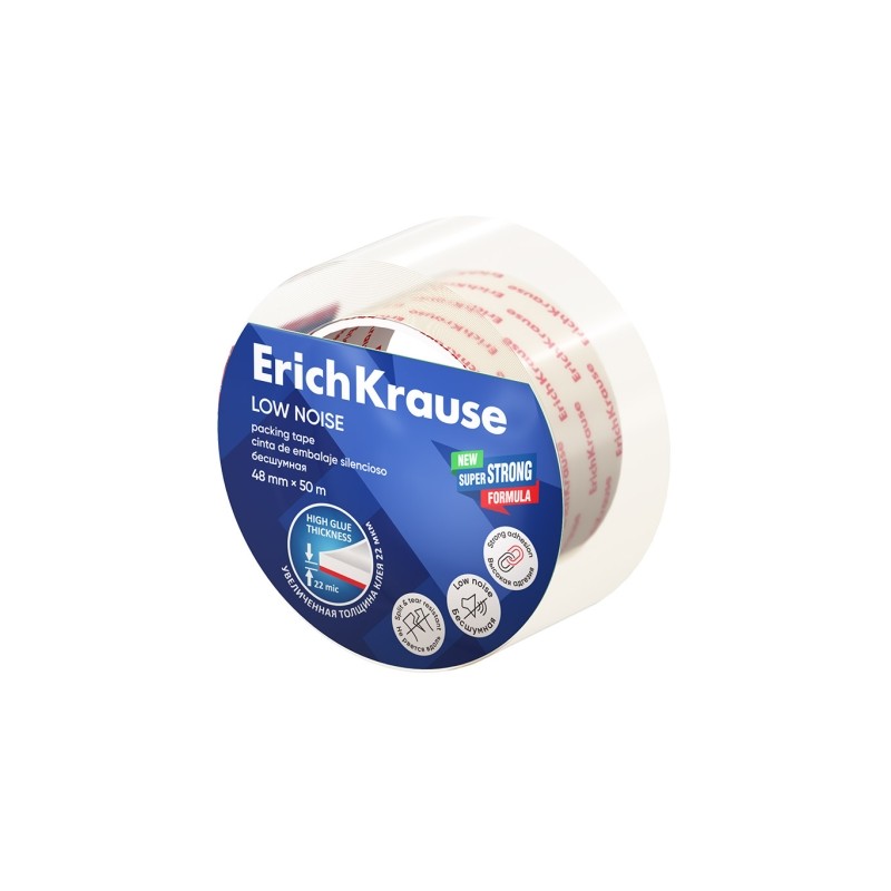 Nastro sigillante a basso rumore Erichkrause - Dimensioni 48mmx50m - Trasparente