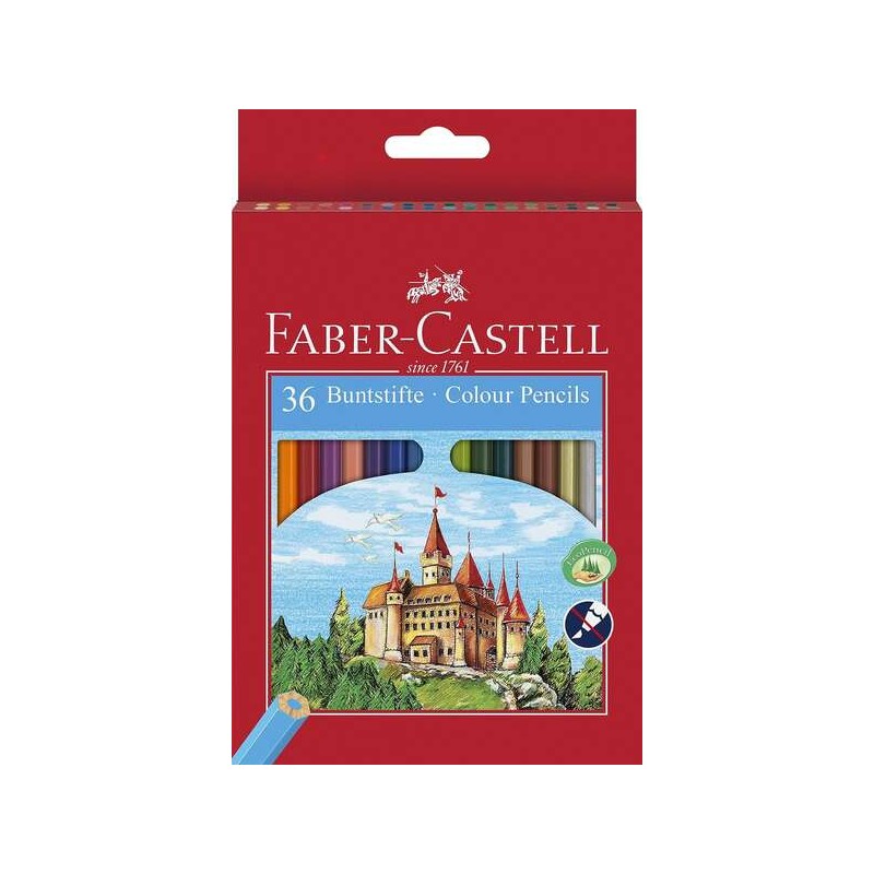 Faber-Castell Classic Colour Confezione da 36 matite colorate esagonali - Resistenza alla rottura - Colori assortiti