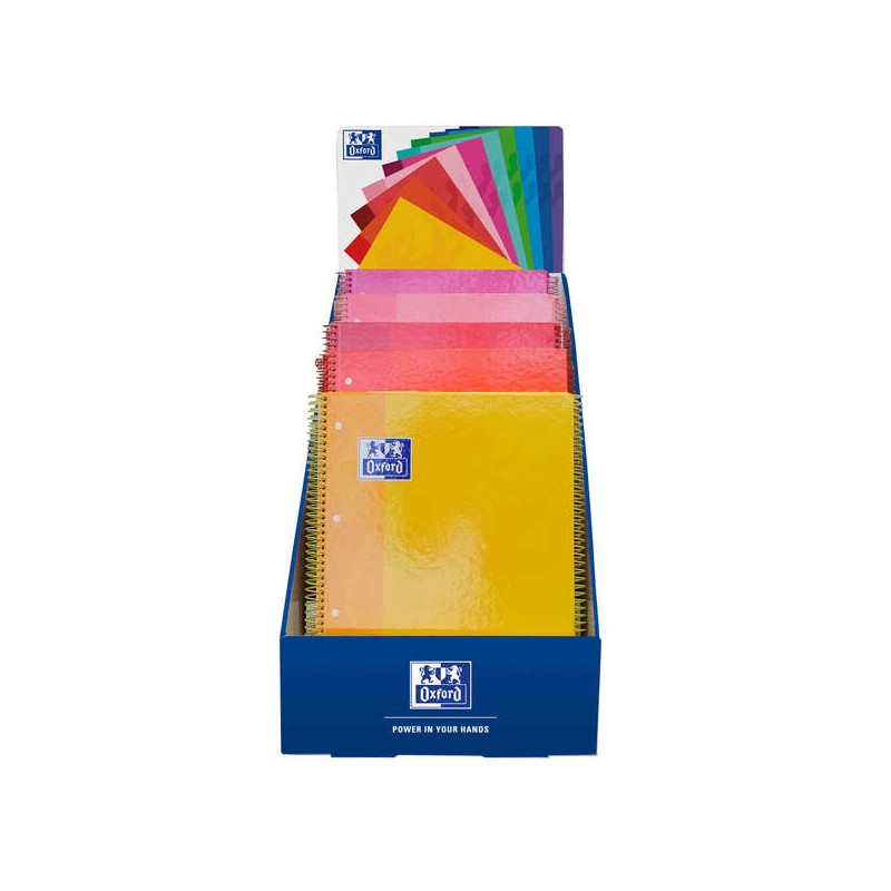 Oxford Europeanbook 1 Classic Display Book con 25 quaderni a spirale A4+ 80 fogli 5x5 microperforati - Copertina rigida 