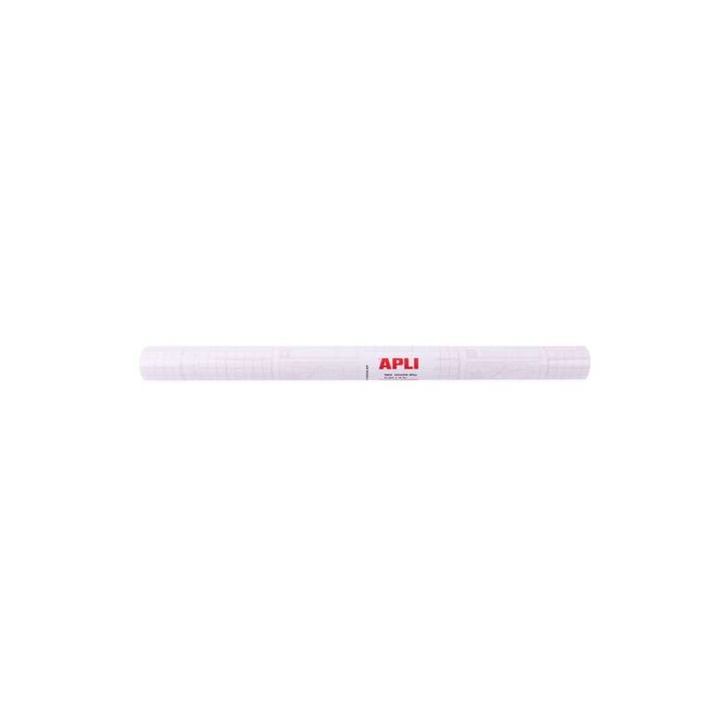 Apli Rotolo polipropilene trasparente 3x0.50m 80 micron - Adesivo riposizionabile - Sistema di spellatura facile - Grigl