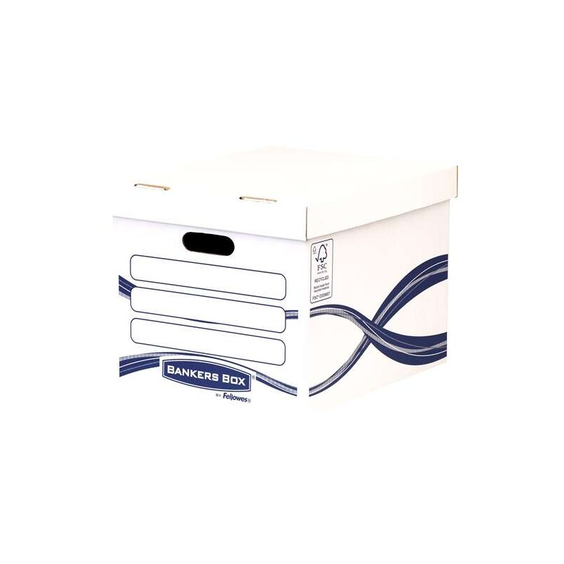Fellowes Bankers Box Basic File Box - Montaggio manuale - Cartone riciclato certificato FSC