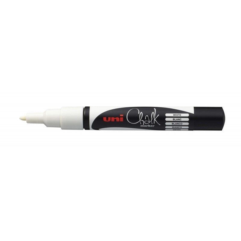 Uni-ball PWE-3MS Marcatore a gesso liquido - Punta conica 0.7 mm - Cancellabile a umido - Resistente alla pioggia - Colo