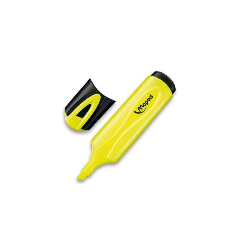 Maped Peps Classic Highlighter - Punta smussata - Linea da 1 a 5 mm - Ideale per sottolineare ed evidenziare - Colore gi