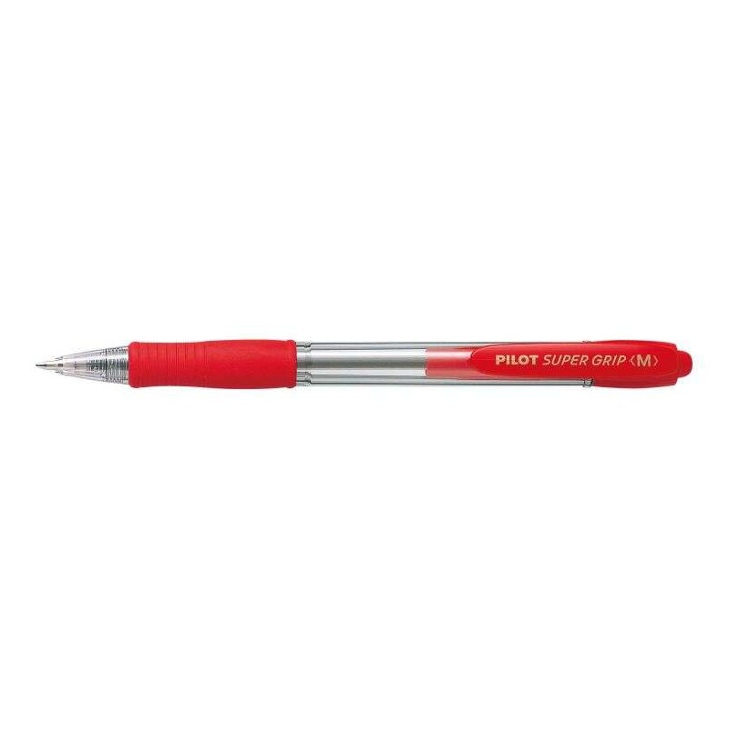 Pilot SuperGrip Penna a sfera retraibile - Tondo 1.0 mm - Tratto 0.27 mm - Inchiostro a base d'olio - Impugnatura ergono