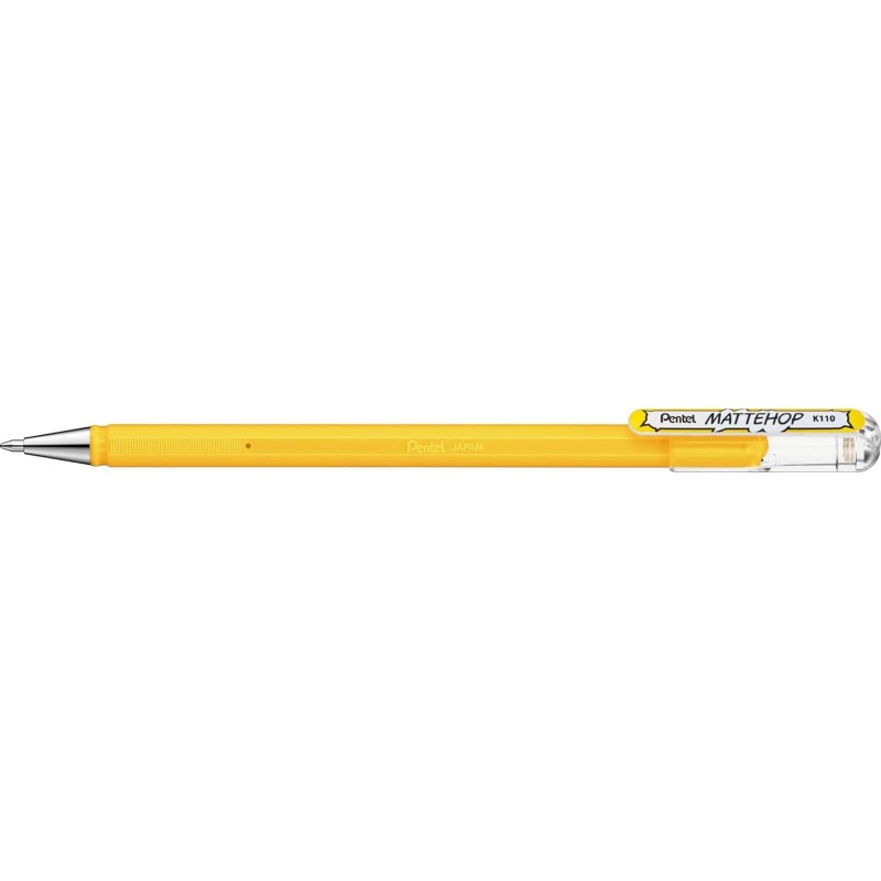 Penna a sfera Pentel Mattehop - Punta da 1 mm - Linea da 0.5 mm - Inchiostro gel opaco - Realizzata con il 55% di materi