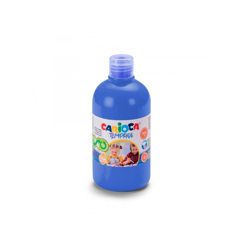 Bottiglia di tempera Carioca 500ml - Colori super lavabili - Facile da miscelare - Applicabile su materiali porosi - Alt