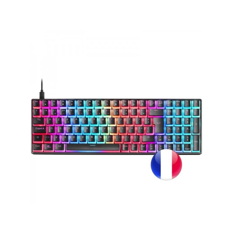 Tastiera da gioco premium Mars Gaming MKULTRA - Compatta al 96% - Tasti in PBT - Illuminazione FULL RGB CHROMA - Interru