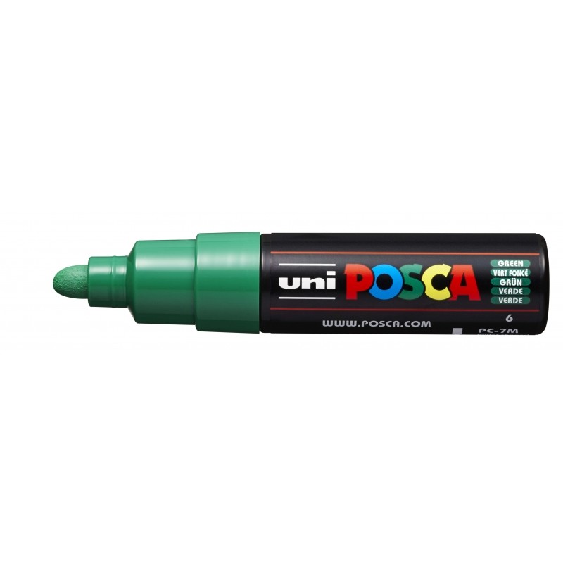 Posca PC-7M Pennarello a base d'acqua - Punta a proiettile 4.5-5.5 mm - Inchiostro pigmentato - Resistente alla luce - C