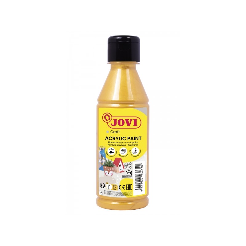 Jovi Jovidecor Acryl Acrylic Satin Paint - Pittura acrilica a base d'acqua - Finitura satinata - Alto potere coprente - 
